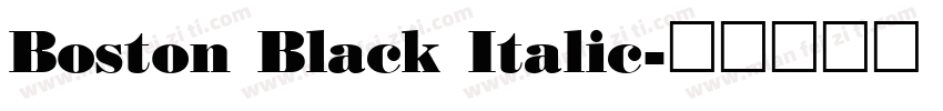 Boston Black Italic字体转换